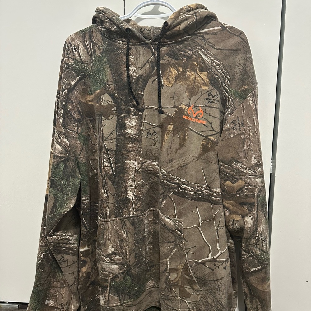 Realtree Camo Hoodie with Orange Logo